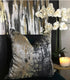 THE-TINOART 18x18, Sparkling Gold and Grey Modern Throw Pillow Covers Luxury Jacquard Pillow Covers for Living Room