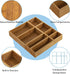 Lawei 8 Pieces Bamboo Drawer Organizer Boxes, Stackable Storage Tray for Kitchen, Bathroom, Office Desk