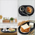MDLUU 17.1 Inch Plastic Serving Tray, Long Ottoman Tray with Cutout Handles, Oval Butler Tray for Breakfast in Bed