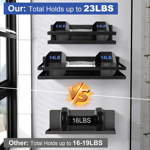 2 Pack Uten Large Magnetic Spice Rack for Refrigerator, Enhanced Magnetic Shelves, Magnetic Shelf Moveable Fridge