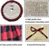 AISENO 48 Inch Christmas Tree Skirt Linen Burlap Buffalo Plaid Edge Decoration for Merry Christmas