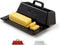 Kook Ceramic Butter Dish with Lid for Countertop, Microwave and Dishwasher Safe Butter Keeper, Black Butter Container