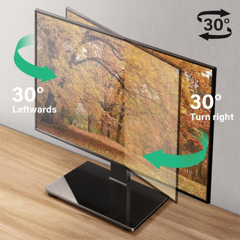 FURWOO 27 65 inch 4 400x400mm Universal TV Stand for to LCD LED TVs Level Height Adjustable TV Stand Base with Tempered