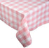 DII Buffalo Check Collection Classic Farmhouse Tablecloth, Pink & White, 60 x 84