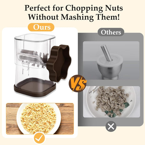Nut Chopper Durable Nut Grinder Manual Hand Crank For Baking Cooking, Chopping Walnuts Pecans Almonds Nuts Seeds