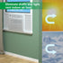VACUUM002WHITE Window Air Conditioner Side Insulated Panel, 2PIC Insulation Panels Window Seal Kit with 4 Pressure
