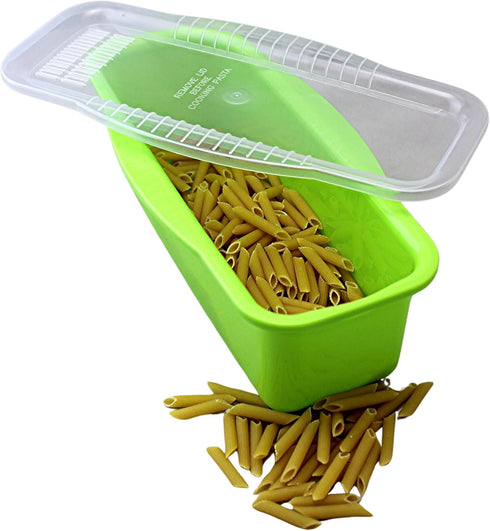 Dependable Industries Microwave Pasta Cooker, BPA-Free, Non-Stick Quick Meal Maker, Yellow
