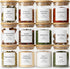 Glass Spice Jars with Labels-12 Pack- 6.8oz- 360 Labels- Spice Containers with