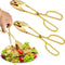 2 Pack Gold Salad Tongs, 10 Inch Stainless Steel Kitchen Tongs for Serving Food, Buffet Catering