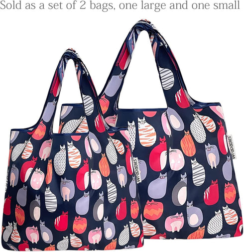 Allydrew Extra-Large Foldable Nylon Grocery Tote Bags