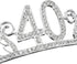 BLUE PANDA - 40th Birthday Sash and Tiara for Women, Forty and Fabulous Party Decorations (Black Satin)