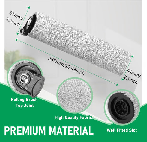 S5 S5 Parts,3 Brushes,3 Filters,1 Only Steam Roller Brush Replacement and Vacuum Filter Kit Compatible with Tineco