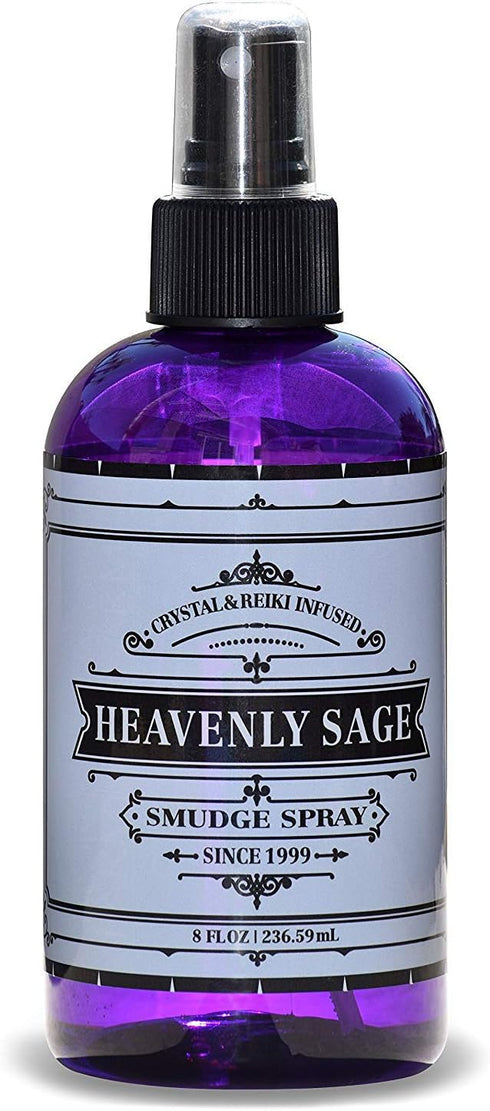 Sage Smudge Spray, 8 FL OZ, 100% Natural Sage, Juniper & Lavender, Smokeless Energy Clearing