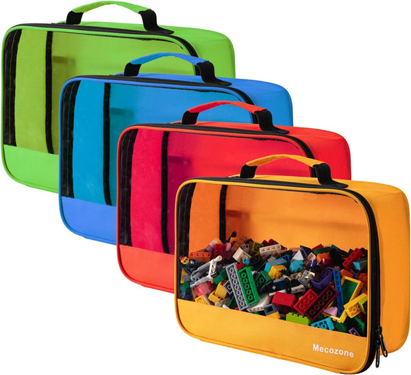 Mecozone 4 PCS Toys Storage Bag, Classic Bricks Building Set Storage Bag, Travel