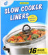 16 Bags Slow Cooker Liners, Disposable Cooking Bags for 3QT to 8QT, BPA Free Plastic Bags, 13 x 21 Inches