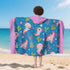 35" 60" 3-10 Swimming Axolotl Hooded Beach Towel for Boy, x Ocean Design Kids Poncho Bath Towel for Toddler, Blue