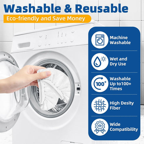 8 Pack LOVECO Universal Microfiber Cloths for Handheld Steam Cleaner - Compatible with Bissell Steam Shot, PurSteam