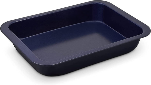 Zyliss E980190 Non-Stick Oven Tray, 30cm x 20cm, Dark Blue Carbon Steel Baking Tin, Dishwasher Safe, 5 Year Guarantee
