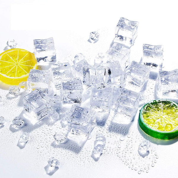 50 Pcs 20mm Clear Fake Ice Acrylic Decorative Ice Cubes for Home Decoration, Wedding Centerpieces