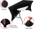 Peomeise 6FT Spandex Table Cover Rectangular Stretch Tablecloth (Black, 6FT)