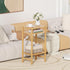 3-Tier YUFAM Side Table End Table Tall Night Stand for Living Room Bedroom Bathroom Office Furniture Natural
