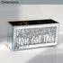 Silver Mirror Crystal Diamond Desktop Pen Organizer Box, 3 Compartment Multi-Use Storage for Office Decor