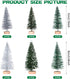 18Pcs Miniature Pine Trees Set, Sisal Trees with Wood Base for Christmas Crafting and Designing, Mixed Size