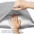 Love's Cabin Satin Pillowcase for Hair and Skin, Light Grey, 20x30 inches, Set of 2