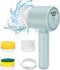 Electric Spin Scrubber, Folding Rechargeable Cleaning Brush for Bathroom with 3 Replaceable Brush Heads