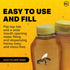1 lb 24-Pack Mann Lake Refillable Hourglass Honey Jars | Plastic Containers with Yellow Flip-Top Lids | Empty Bottles