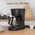 5 Programmable 25oz WAA Cup Drip Coffee Maker, Portable Coffee Machine with Glass Pot, Includes Hot Plate and Reusable