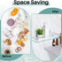 Ripeng 2 Pieces Bathroom Glass Floating Glass Corner Shelf Aluminum Tempered Wall Shelves Rectangular Rustproof Wall