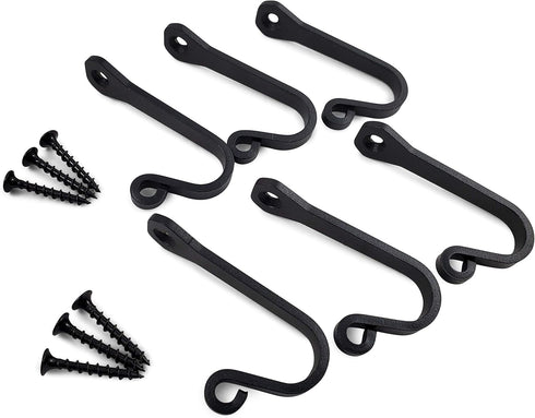 Claimed Corner Cast Iron Wall Mounted Coat Hook - 5 Pack Multi-Purpose for Towel, Hat, Scarf
