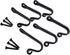 Claimed Corner Cast Iron Wall Mounted Coat Hook - 5 Pack Multi-Purpose for Towel, Hat, Scarf