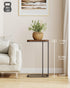 27 Inches KJGKK C Shaped End Table, High Small Side Table for Sofa and Bed, Couch Table Slides Under, Tall Tv Tray