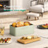 kiplant Countertop, Bread Box for Kitchen Large Bread Storage Container with Bamboo Lid, Iron Farmhouse Bread Box