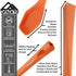 Heavy Duty Kitchen Utensils Set, 6 pc Nonstick Nylon, High Heat Resistant for Stovetop and Griddle, Orange