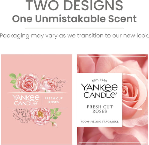 Yankee Candle Large Tumbler Scented Candle, 20 oz with up to 80 Hour Burn Time, Fresh Cut Roses Fragrance