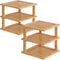 2 Pack Bamboo Corner Shelf,3 Tier Kitchen Cabinet Organizer for Plates and