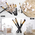 Tbestmax Plastic Qtips Holder, 10/7 OZ Cotton Ball/Swabs Dispenser, 3 Pcs Apothecary Jar Organizer for Bathroom Storage