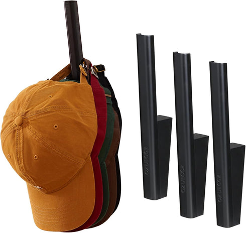 Hat Storage for Baseball Caps - Sturdy Space Saving Wall Display Holder for Hats, Bags, Clothes, Easy to Install