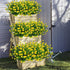 8 Bundles Artificial Flowers, UV Resistant Fake Plastic Plants for Indoor Outdoor Home Kitchen Office Wedding D cor