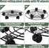3 Packs 13.5" 5 Metal Plant Caddy with Wheels Large Wrought Iron Metal Rolling Plant Stands Heavy-duty Plant Roller Pot