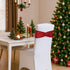 Poise3EHome Red Sequin Chair Sashes, Folding Chair Covers Bow for Wedding Party Reception Decorations, 10 PCS