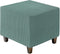 uxcell Ottomen Cover Square, Jacquard Ottomen Slipcover with Elastic Bottom, Stretchable Footrest