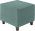 uxcell Ottomen Cover Square, Jacquard Ottomen Slipcover with Elastic Bottom, Stretchable Footrest