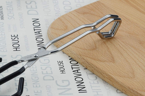 Scissor Cooking Tongs, 11-Inch Stainless Steel Kitchen Scissor Tongs, Set of 2
