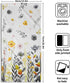 Imiss 14.4 28.3 Inch SpaSet 2 Grey Yellow Poppy Floral Hand Towel x Watercolor Botanical Leaf Fingertip Towel Bath