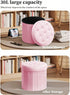 14" 14" 13"Inch Bsketa Folding Storage Ottoman Round x x Foot Stool with Thicker Foam Padded Seat Small Velvet Storage