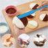 HOTEC Heat Resistant 600? Food Grade Silicone Rubber Spatula Set, Non Stick, Dishwasher Safe, Multicolor Set of 5